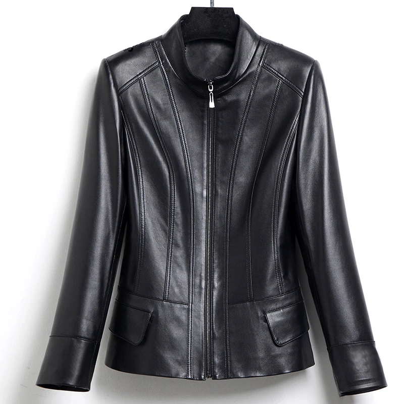 

Geniune Leather Jackets Women Real Sheepskin Leather Coat Spring Autumn Plus Size 6XL chaqueta mujer 2020 FS727 MF508