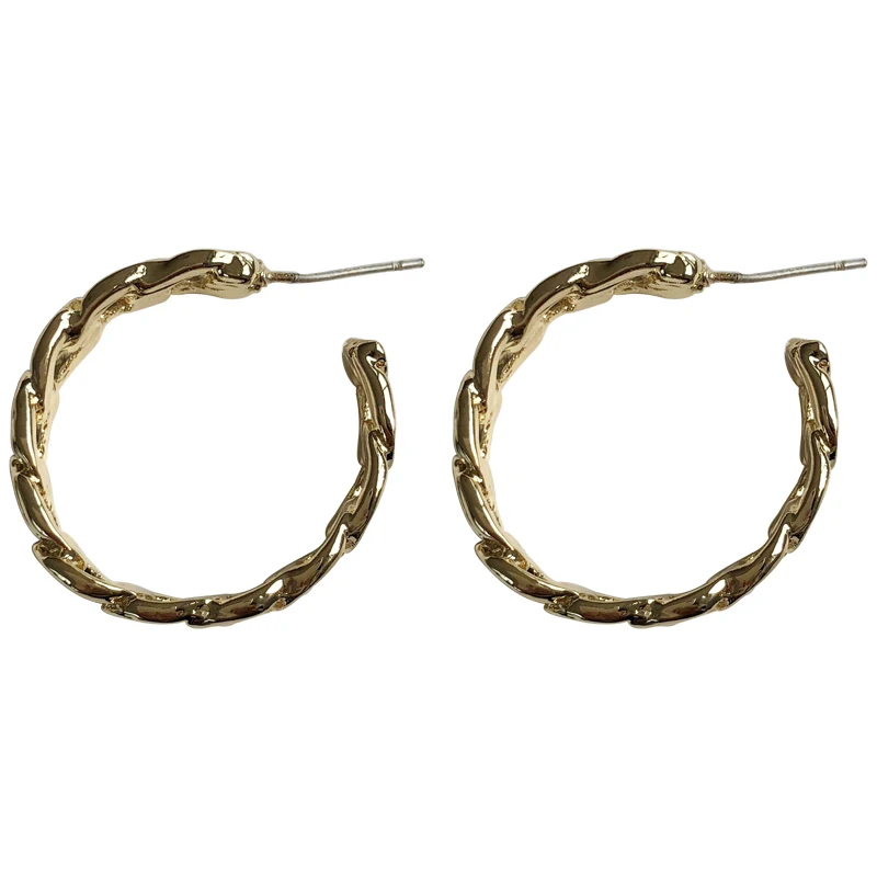 

S925 needle simple style earring Hollow Metal circle earring female design for women jewelry party gifts new 2020