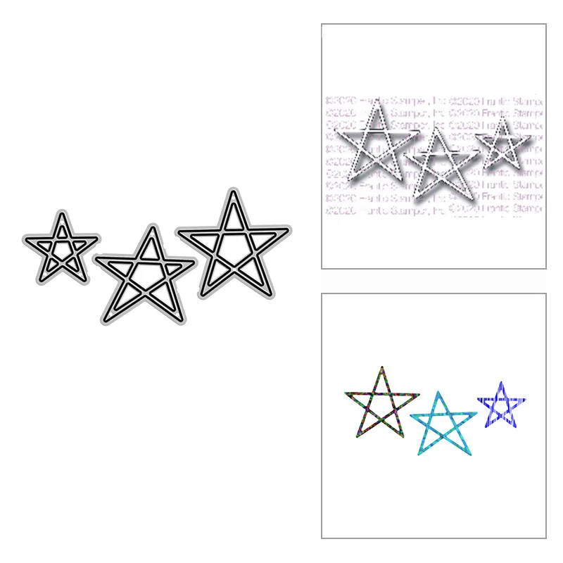 

New DIY Graffiti Star Shape 2021 No Stamps Embossing Craft and Metal Cutting Dies for Scrapbooking Card Making Decor Embossing