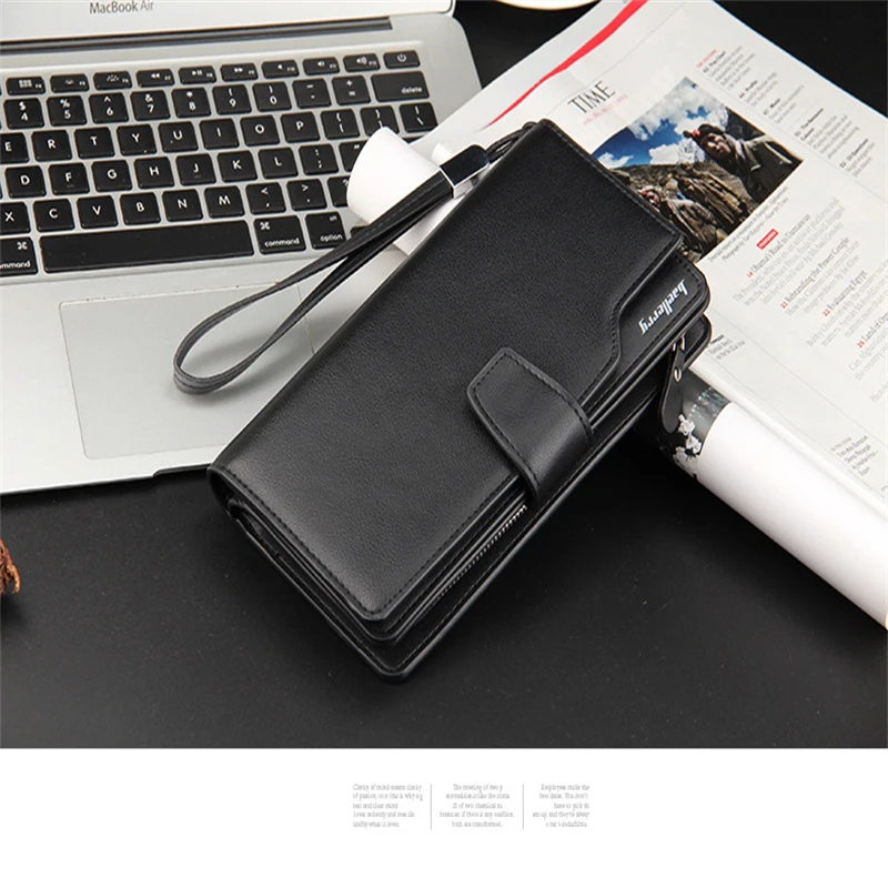 

Men Wallets Long Style High Quality Card Holder Male Purse Zipper Large Capacity Brand PU Leather Wallet For Men High Quality