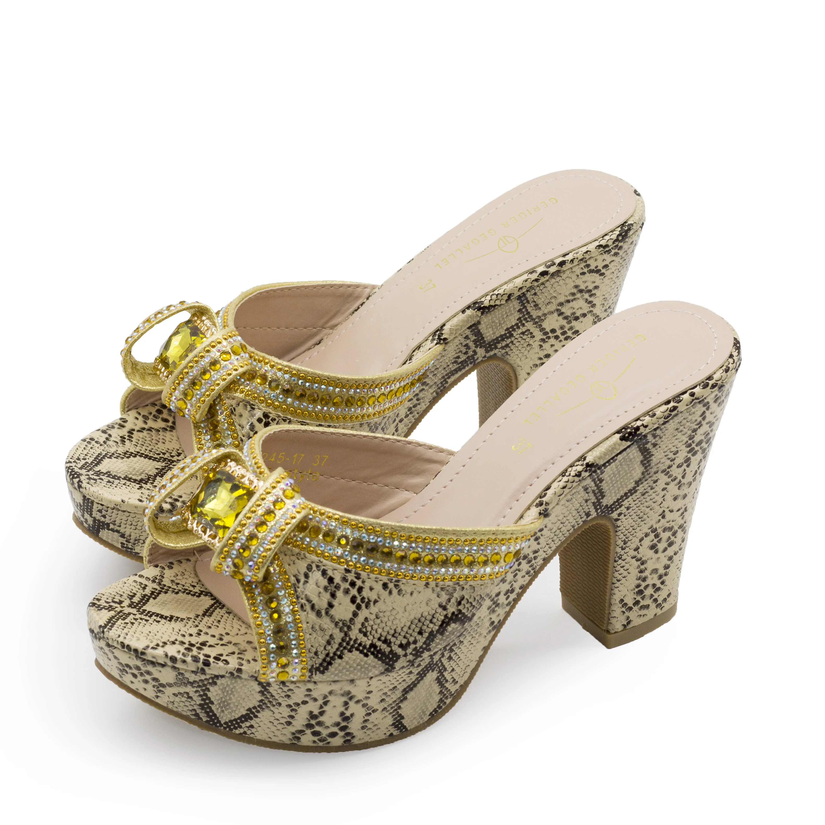 Туфли женские в африканском стиле со змеиным принтом пикантные шлепанцы с