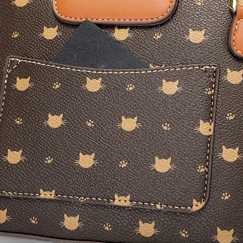 

Cat Handle Leather Handbags for Women 2021 New All-match Shell Bag Large Capacity One Shoulder Messenger Small Bag Luis Vuiton