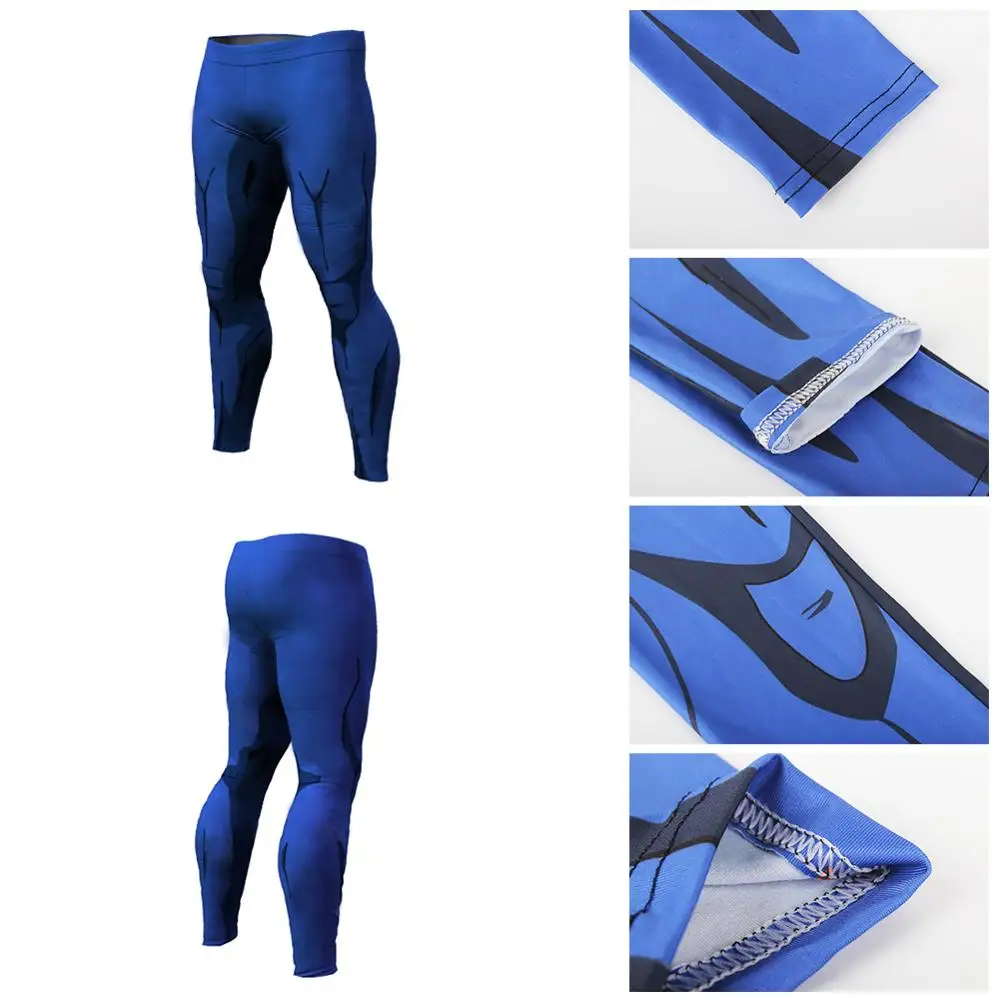 

2021 Summer New Men's Fitness Quick Drying Pants Black Cosplay bodybuilding Skinny Leggings Trouser Tight Sweatpants