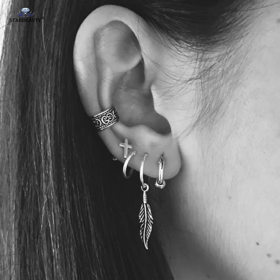 Starbeauty 5 шт./лот винтажное Украшение Для Пирсинга Ушей в виде листьев Женское