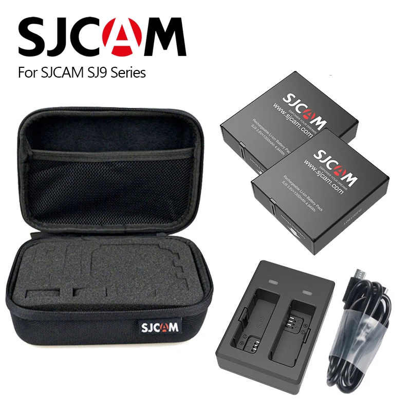 Аккумулятор SJCAM SJ9 Strike 1300mAh литий-ионная Дополнительная запасная батарея зарядное устройство с двойным разъемом чехол для SJ9 Strike Actioin камеры