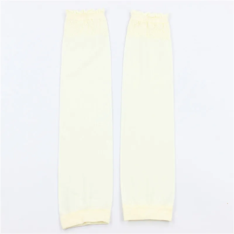 Light Yellow 1 пара мусульманских нарукавников абайя хиджаб ислам ic рукава нарукавники мягкие и тянущиеся для женщин девочек оптом - Цвет: Light Yellow