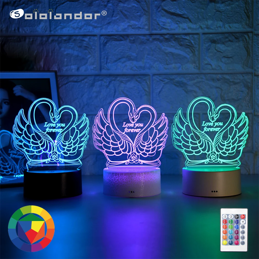 Новинка 2020 года светодиодный 3D ночсветильник для детей креативный обеденный