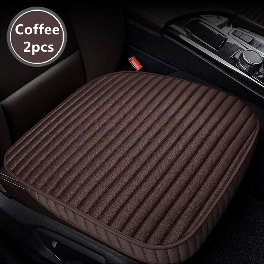 

SJ 2X льняная четырехсезонная накладка на сиденье для автомобиля, передняя льняная подушка для сиденья, чехол для автомобильного кресла, защи...