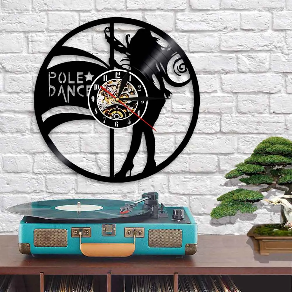 Pole Dancer Silhouette Shadow настенные часы винтажные виниловые для записи сексуальные
