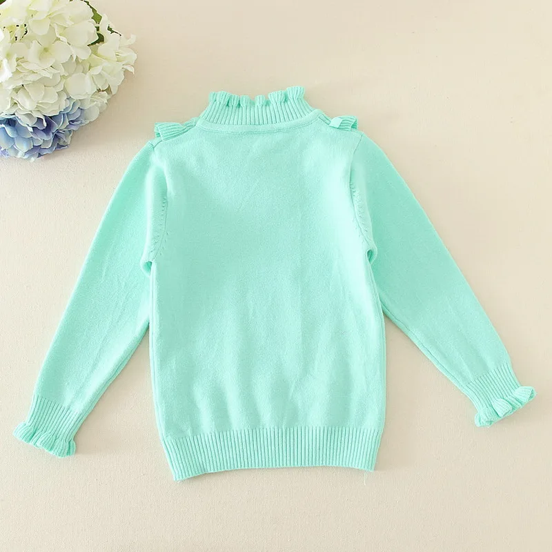 Вязаный свитер для младенцев хлопковый пуловер новорожденных девочек рубашка