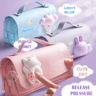 Очаровательная 3D сумка для карандашей для девочек, школьные принадлежности, мягкий Органайзер с милым котом, канцелярские принадлежности, искусственный подарок, чехол для ручки, милый кошелек