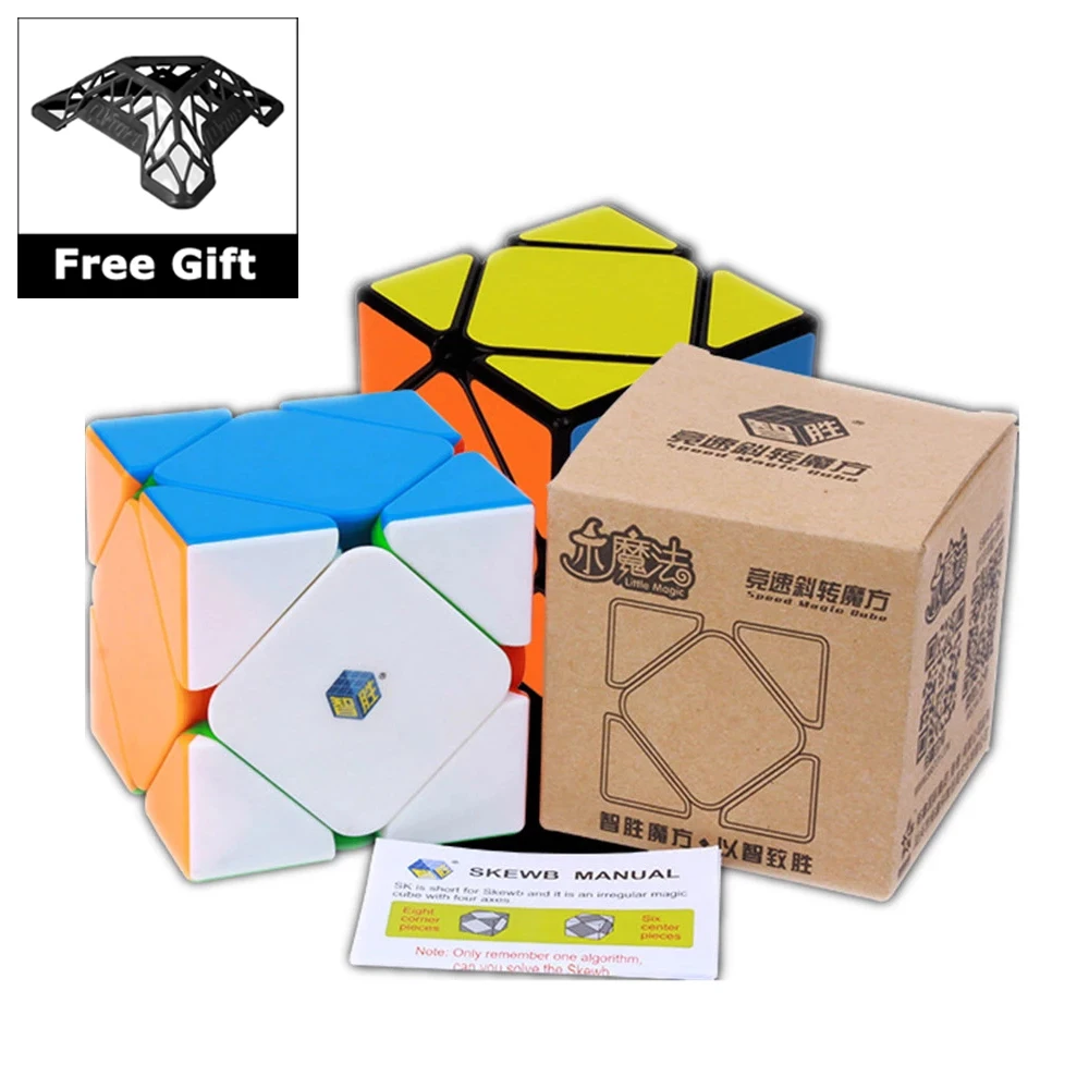

YUXIN Skew Magic Cube 3x3x3 Torsion Stickerless Speed Professional Puzzle Educational Antistress Magico Gift Toys with Bracket