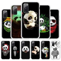 cute animal panda phone case for samsung galaxy a51 a71 a21s note 20 ultra for a series silicone transparent soft cover