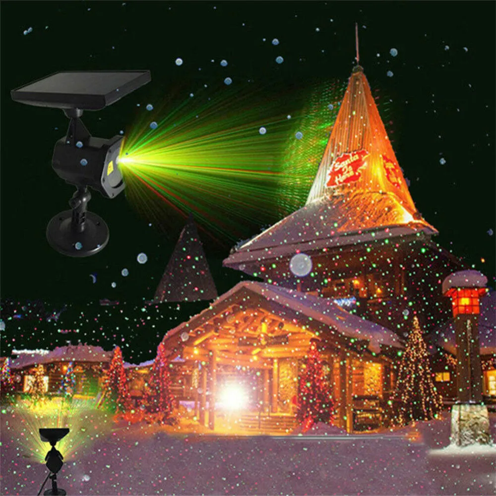 

Christmas Laser Projector Sky Star Stage Spotlight Showers IP65 Outdoor Solar Panel Landscape Garden Lawn Light Projector Lamp