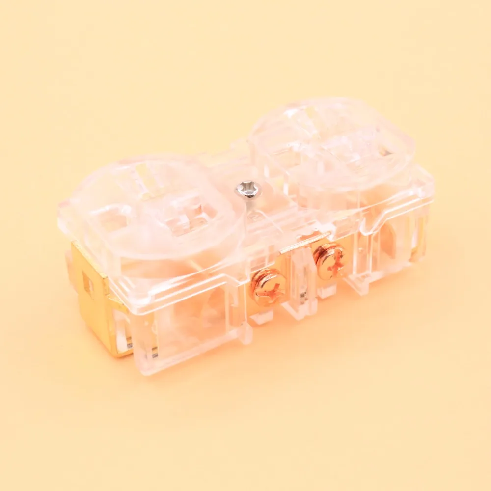 2x US Red Copper Plated Power Receptacle Wall Outlet For Distributor Socket | Electrical &amp Plugs Adaptors