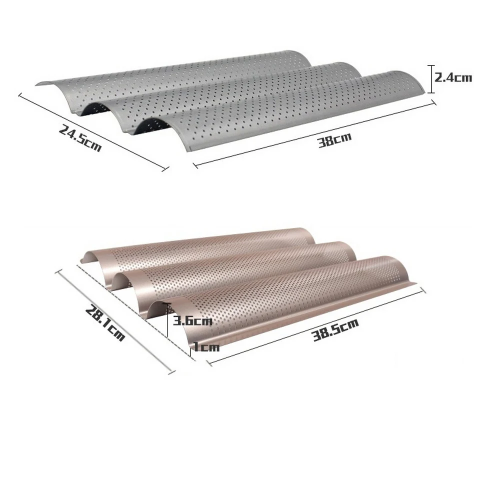 Форма для выпечки волнистый багет длинная палочка Нетоксичная посуда