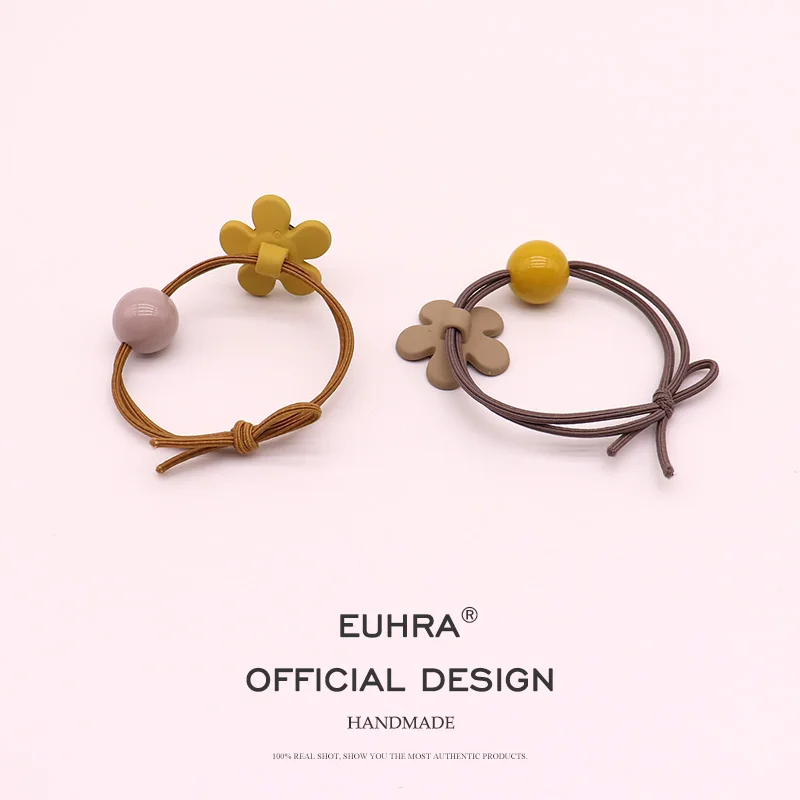 EUHRA 5 цветов лепесток цветок Цветочные эластичные резинки для волос Высокая