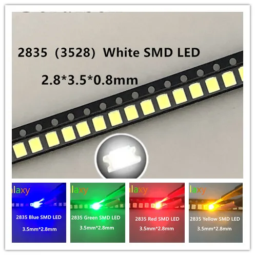 100 шт. = 5 цветов x 20 штук 5050 5730 3014 1210 2835 3528 1206 0805 0603 0402 SMD светодиодный Диод комплект
