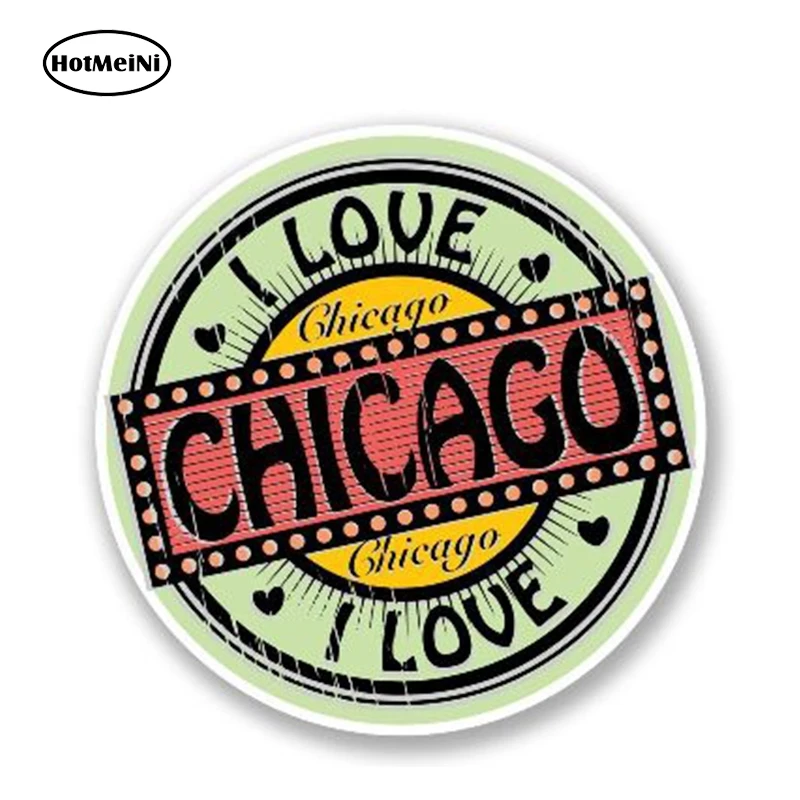 HotMeiNi 13 см X I LOVE Chicago переводная картинка забавные автомобильные наклейки Стайлинг