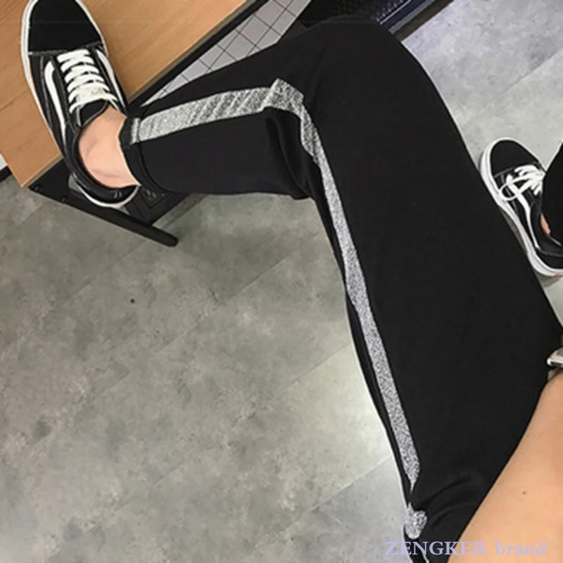 Женские спортивные летние свободные брюки большого размера с яркими шелковыми