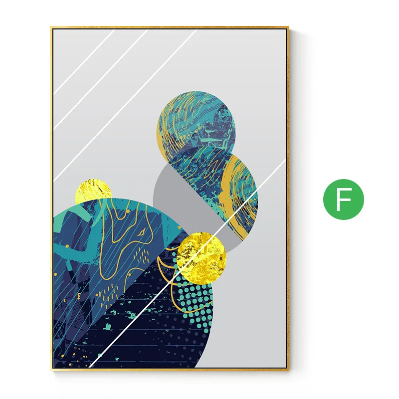 Абстрактный геометрический пейзаж постеры с распылителем желтого Солнца Луны