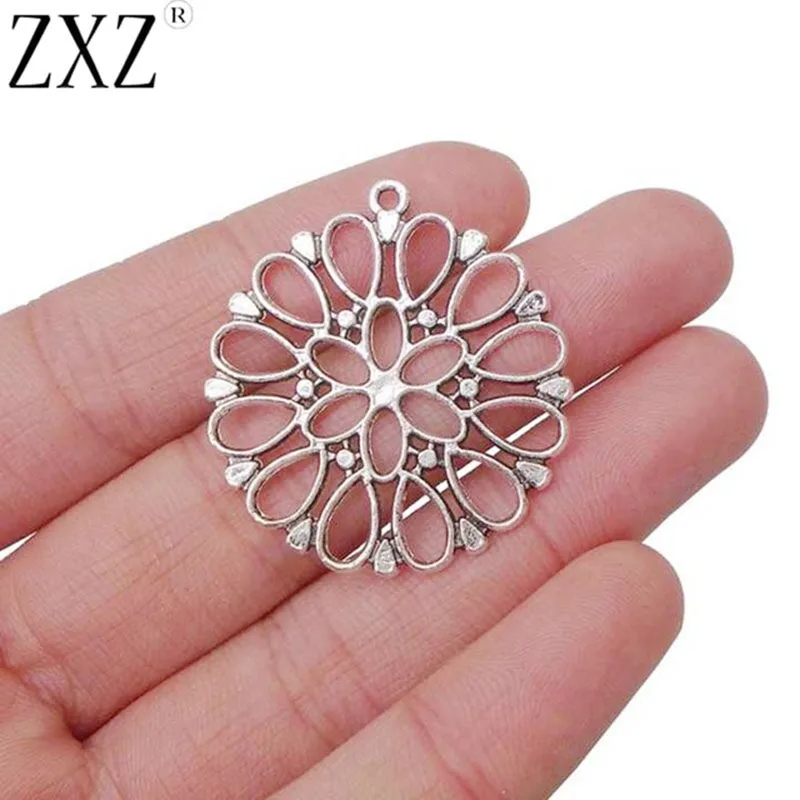 ZXZ 10 шт полые открытые Цветочные дизайнерские Очаровательные Подвески для бус