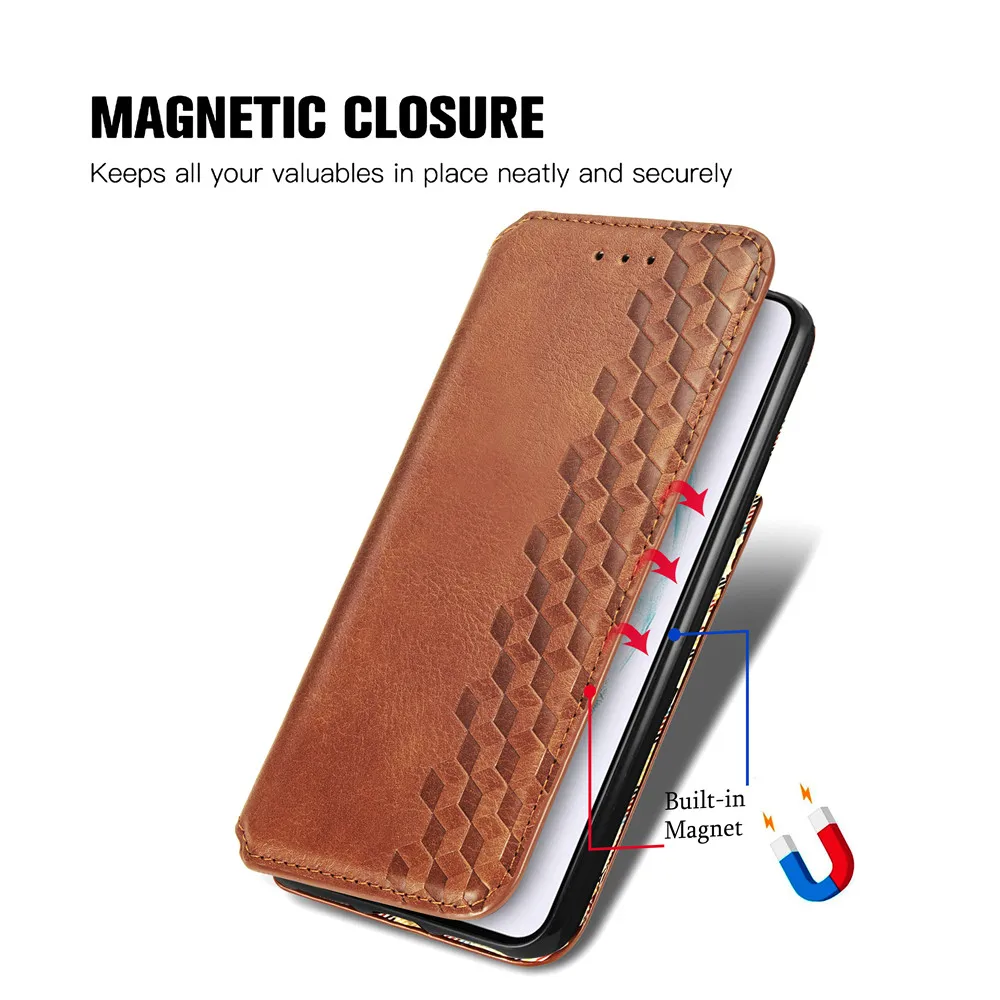 luxury skin leather case for samsung galaxy s21 s20 fe s10 e s9 s8 note 20 10 9 8 plus ultra a81 a91 magnetic stand phone cover free global shipping