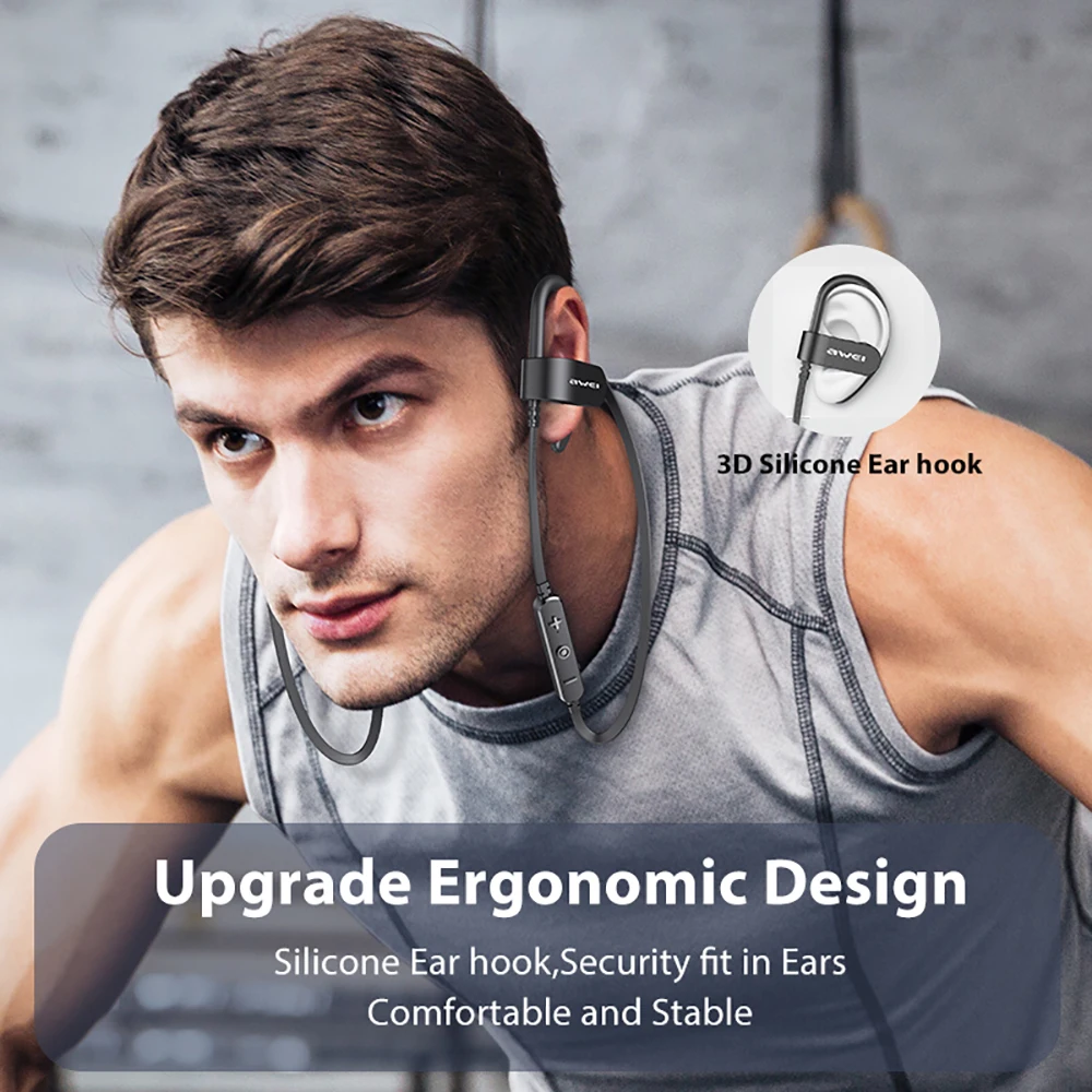 Наушники вкладыши Awei WT50 Спорт на открытом воздухе Hi Fi стерео Шум шумоподавлением