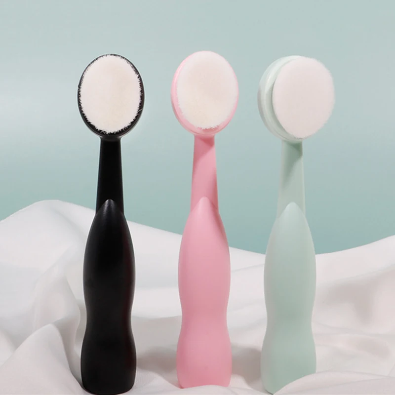 Щетка для лица с длинной ручкой ручная щетка чистки кожи мягкая удаления черных