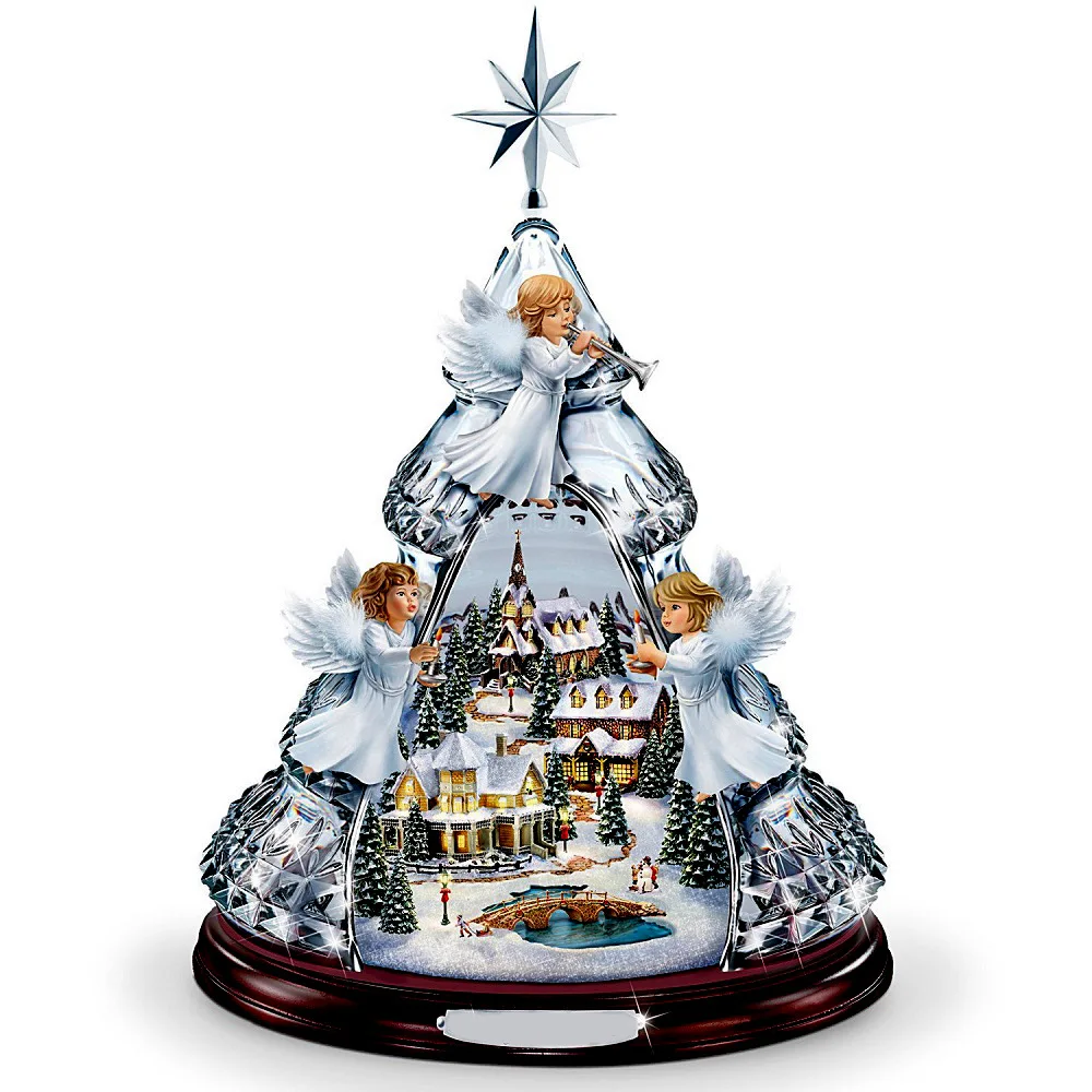 

Fashion Christmas Tree Rotating Sculpture Train Decorations Paste Window Paste Stickers Christmas Decorations For Home Hot Sale.