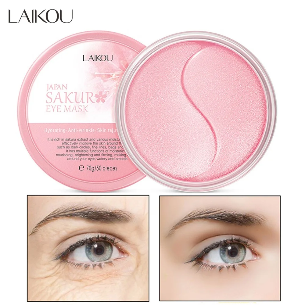 LAIKOU маска для глаз Сакура гель на основе гиалуроновой кислоты накладки уход за