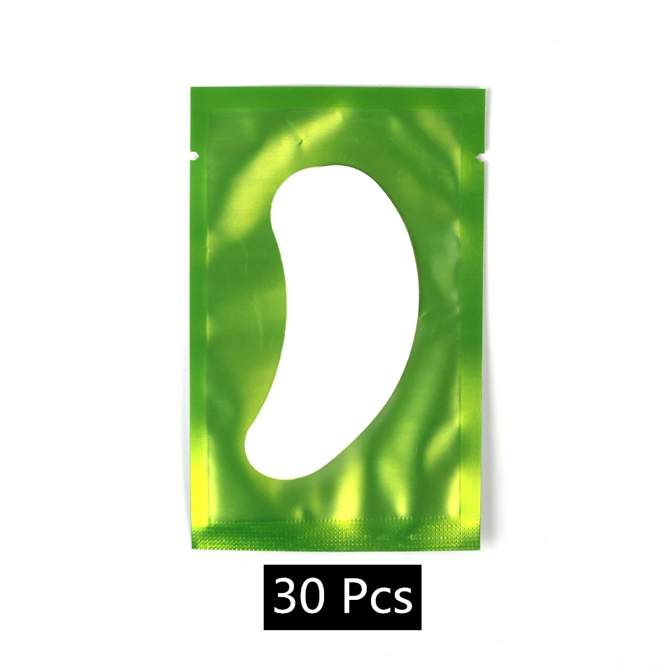 30 Pcs Green 30/50/100 пар/лот глазные гель-патчи для ресниц, мини-лопасти вентилятора, кругов под глазами Бумага колодки, Прививка наращивания ресниц наклейки-заплатки - Цвет: 30 Pcs Green