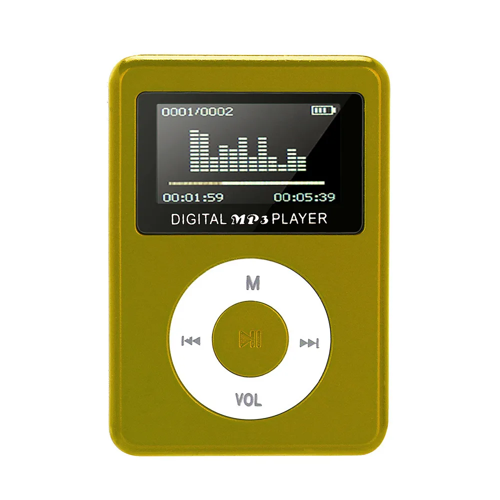 Миниатюрный mp3 плеер с USB и ЖК экраном Поддержка карт памяти Micro SD TF 32 ГБ спортивные