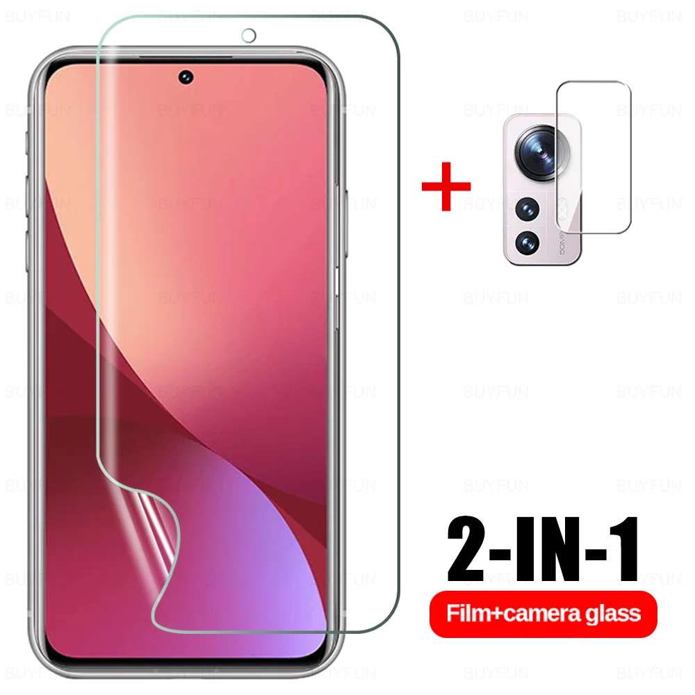 

2-IN-1 Hydrogel Front Film + Soft Lens Glass For Xiaomi 12 Pro Screen Protector Safety Protective Glass For Xiao Mi xiao12 12Pro