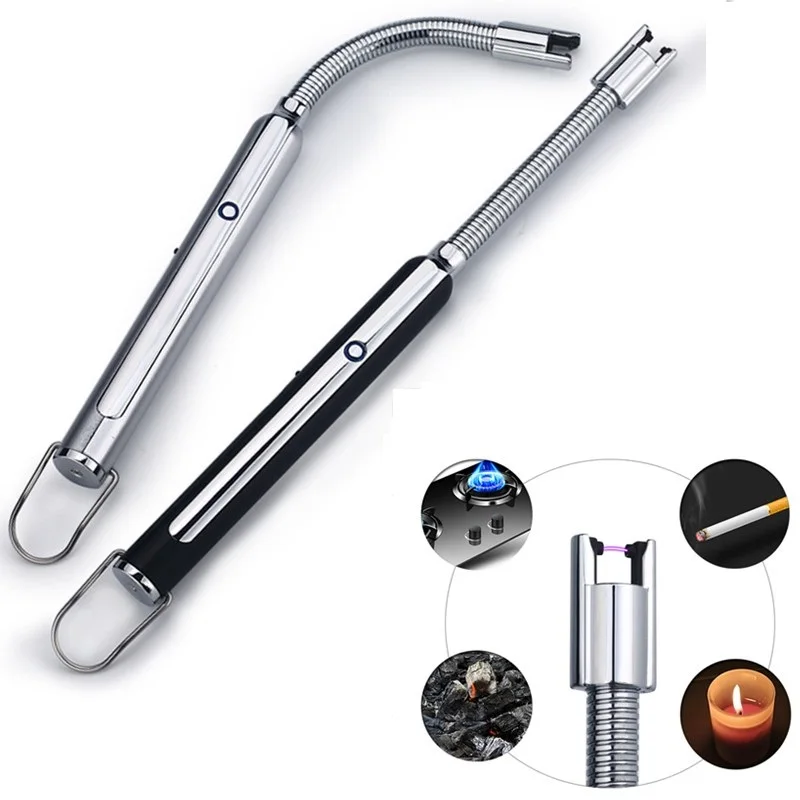 Электронная зажигалка для кухни плазменная с зарядкой от USB защитой ветра и