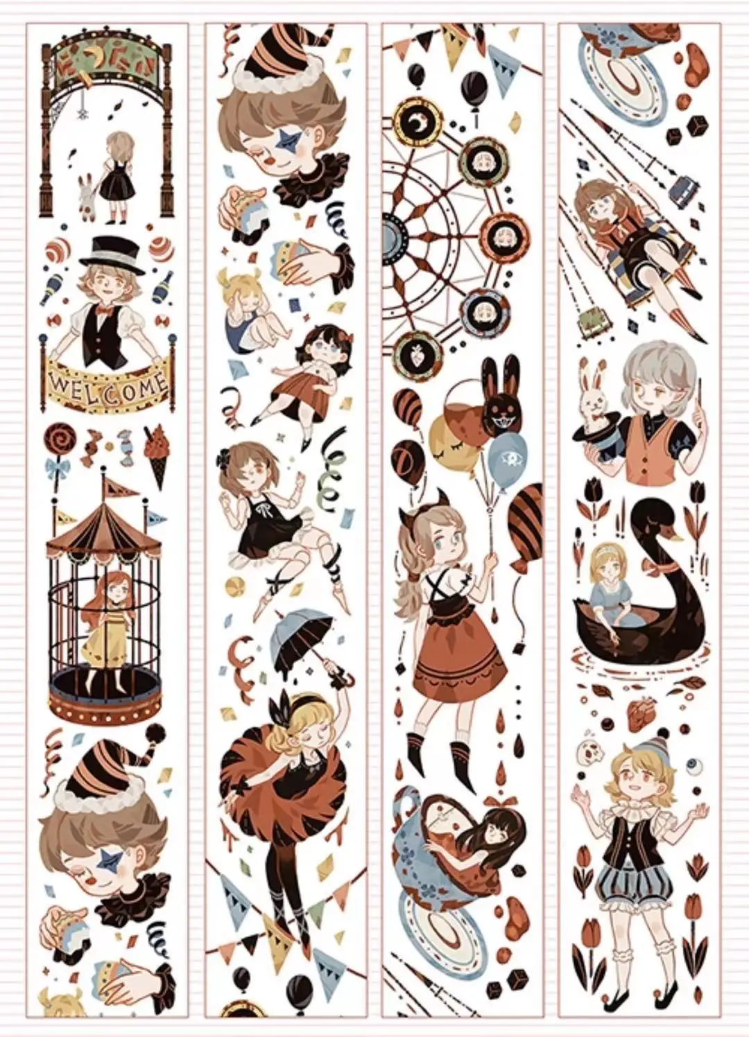 

Lovely Happy Girl PET Tape for Bullet Journal Card Making DIY Scrapbooking Decorative Sticker