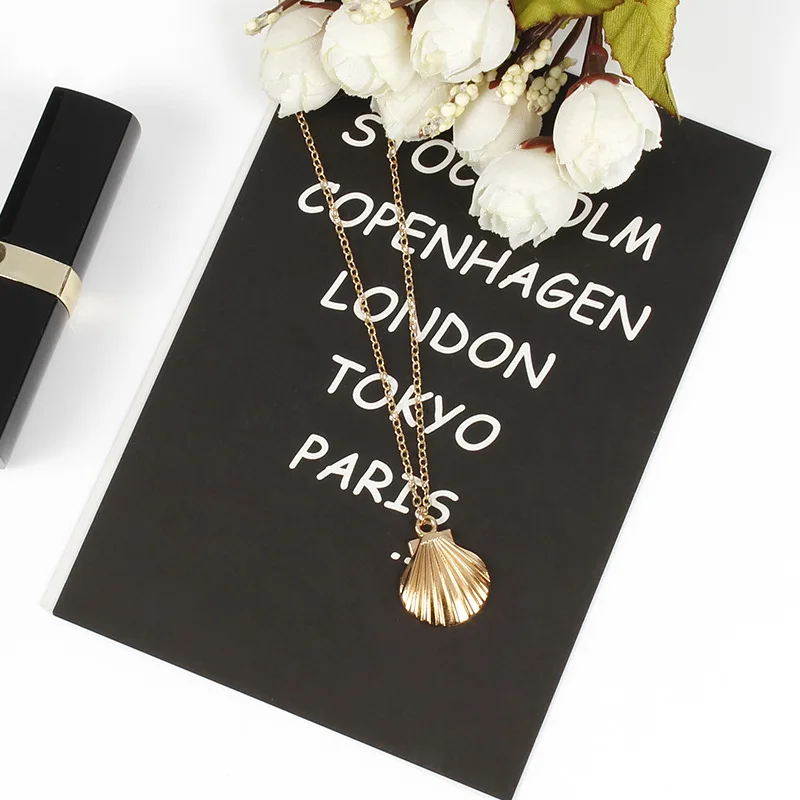 Летняя Пляжная Длинная цепочка ожерелье для женщин в богемном стиле Цвет