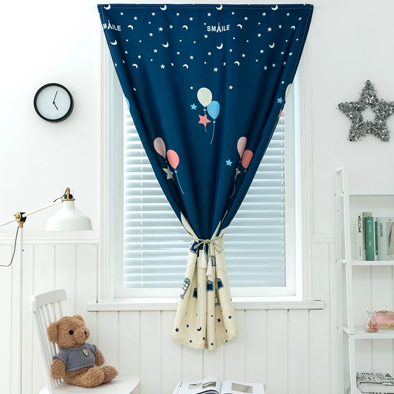 

Punch-Free Velcro Short Curtains Blackout Curtains For Living Room Bedroom Window Treatments Curtains Home Decoration Drapes