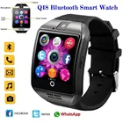 Q18 Bluetooth Reloj inteligente умные часы Шагомер мужские и женские спортивные умные часы для студентов android