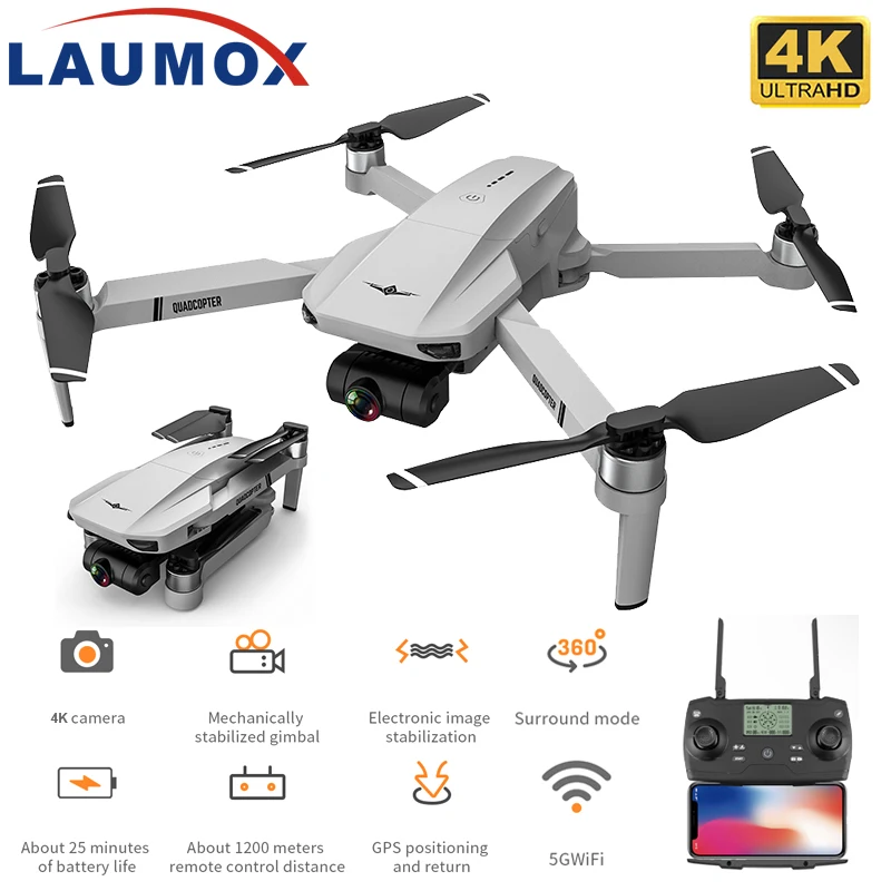 Квадрокоптер LAUMOX KF102 GPS бесщеточный Wi Fi FPV|Квадрокоптеры с камерами| |