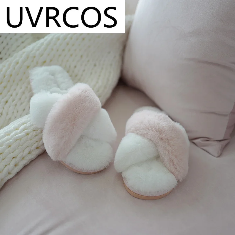 

Новинка 2022, водонепроницаемая нескользящая обувь на мягкой подошве, Маленькие кроличьи волосы с открытым горлом, женская домашняя обувь