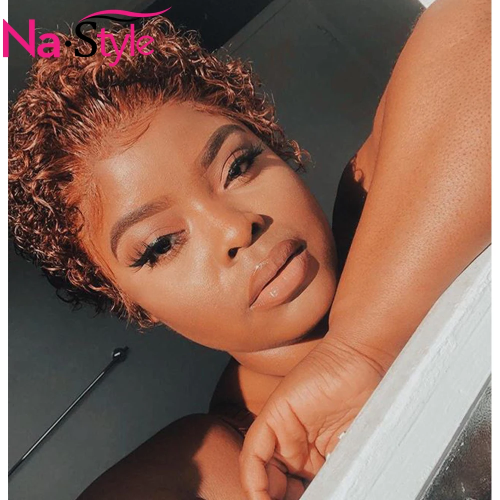 Имбирный парик на сетке спереди цветной 360 полноразмерный человеческие волосы 13x6