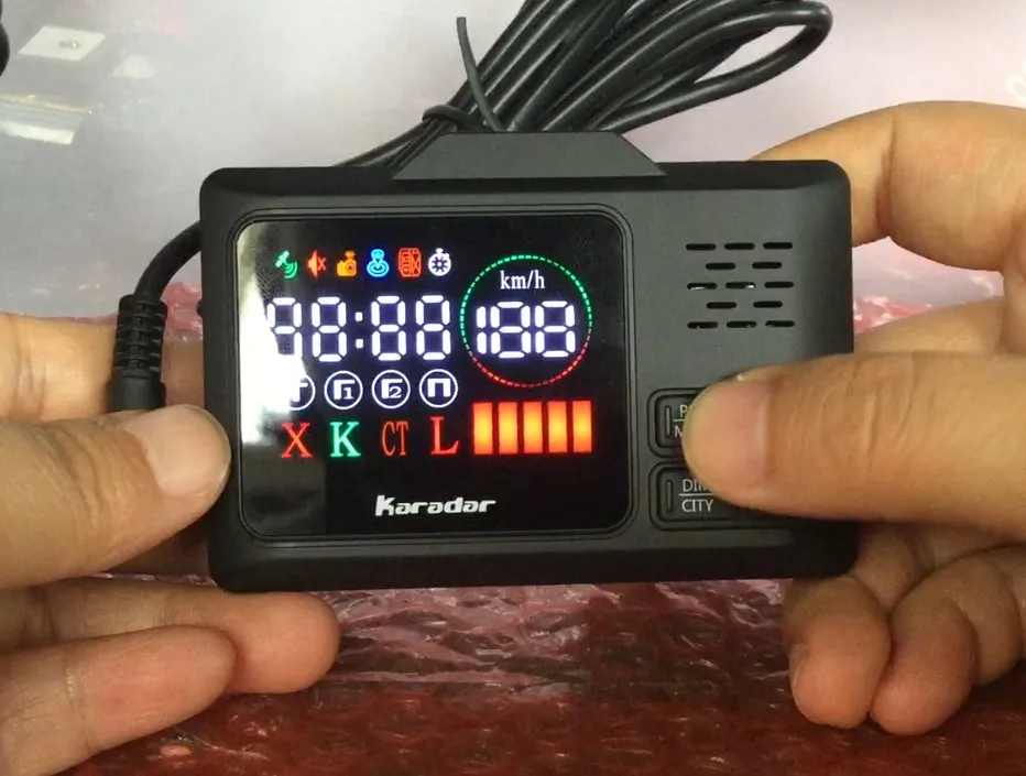 Автомобильный gps Радар-детектор s полицейский радар-детектор скорости gps Русский 360 градусов X K CT L антирадар автомобильный детектор 2,4 дюйма светодиодный