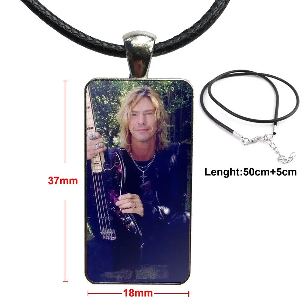 

Guns N Roses Rock Band For Women Gift Fashion Glass Cabochon Necklace With Women Statement Pendant Rectangle Necklaces Jewelry