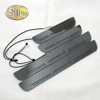 sncn customized acrylic moving led welcome pedal car scuff plate pedal door sill pathway light 2pcs or 4pcs
