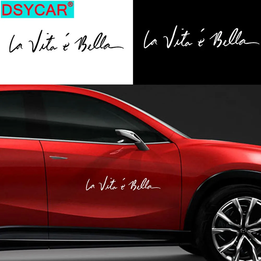 DSYCAR Life Is Beautiful LA VITA E BELLA слова светоотражающие наклейки на окна багажника