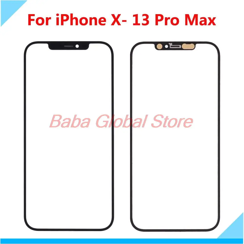 

Внешнее стекло для iPhone X XR XS Max 11 Pro 12 Mini 13 Pro Max Передняя Сенсорная панель ЖК-дисплей Стекло Крышка объектива запасные части