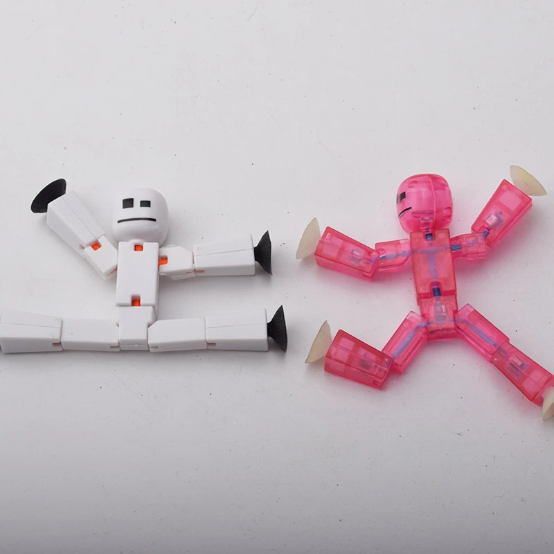 

Random color DIY Creat Animation Film Stik Bot Toys Animation Toy Shed Dolls with Sucker Stik bot Screen
