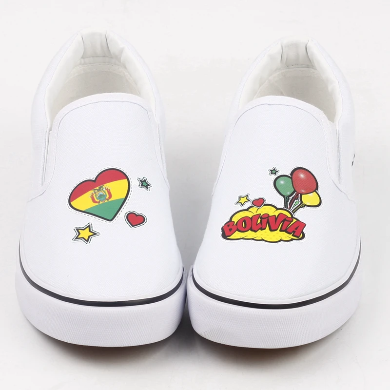 E-LOV модные повседневные лоферы с изображением флага Боливии женская обувь на