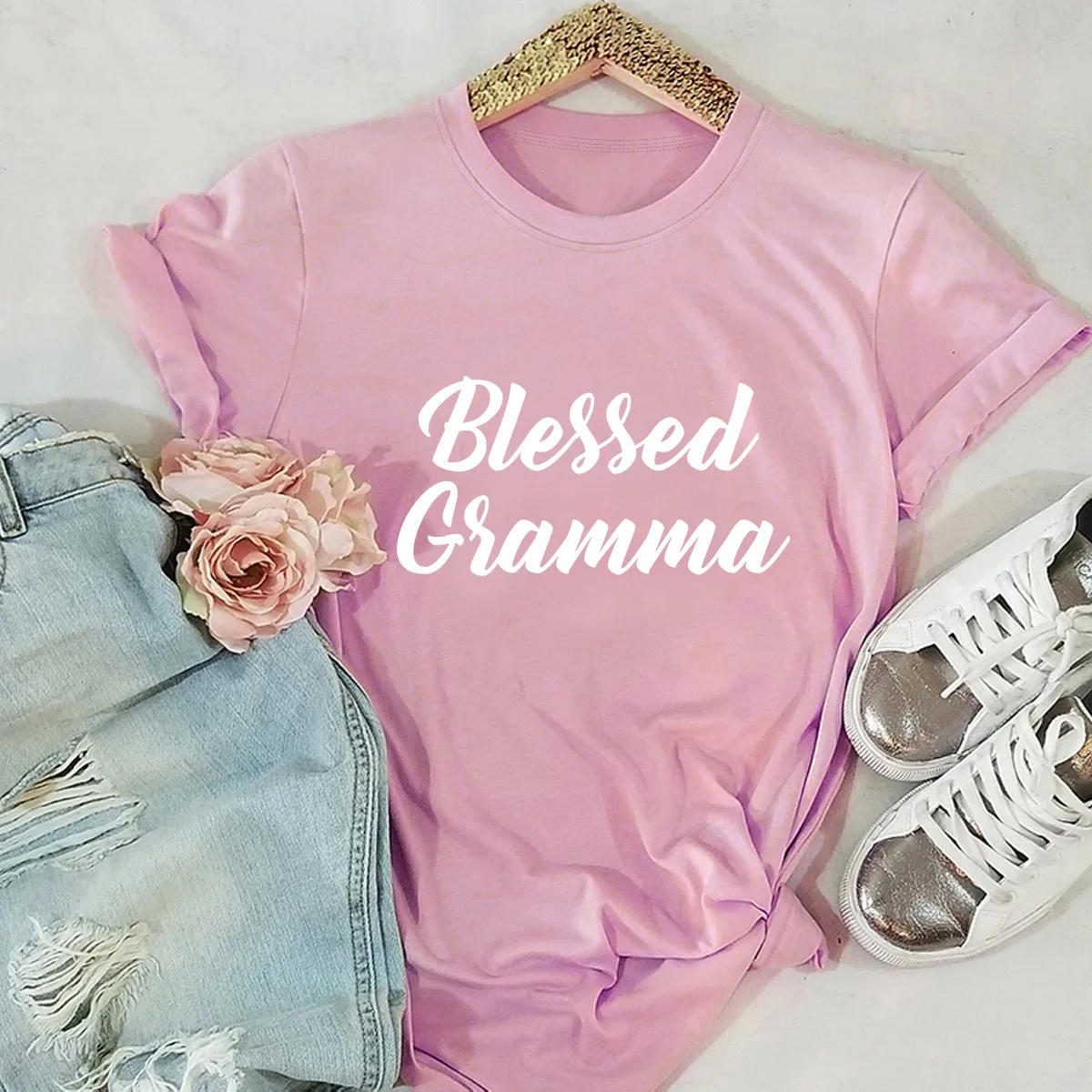 

Summer Bless Tshirt Woman Short Sleeve Top Female Casual Woman T-shirts